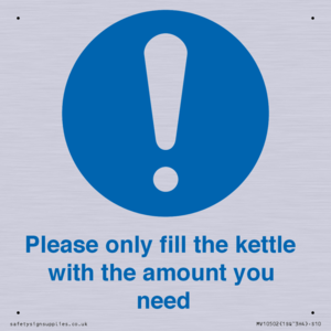 Please only fill the kettle with the amount you need